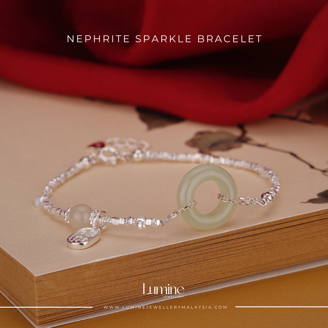 Nephrite Sparkle Bracelet