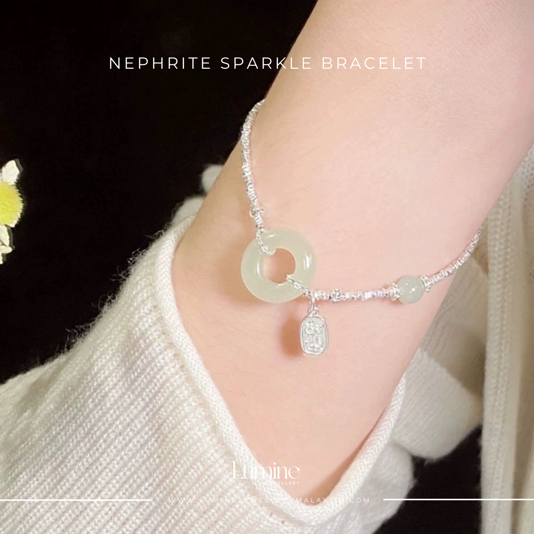 Nephrite Sparkle Bracelet