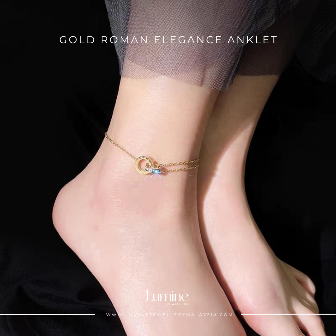 Gold Roman Elegance Anklet