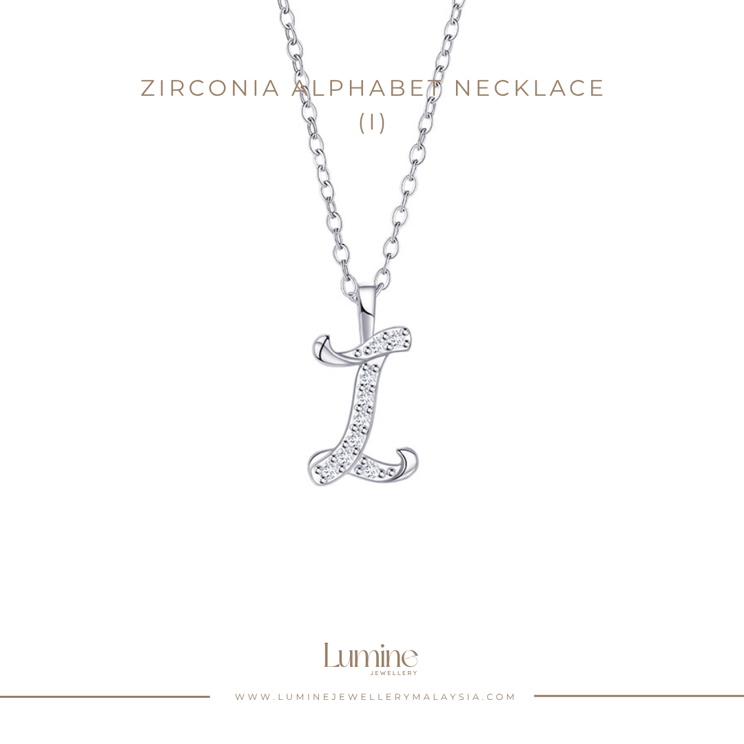 Zirconia Alphabet Necklace