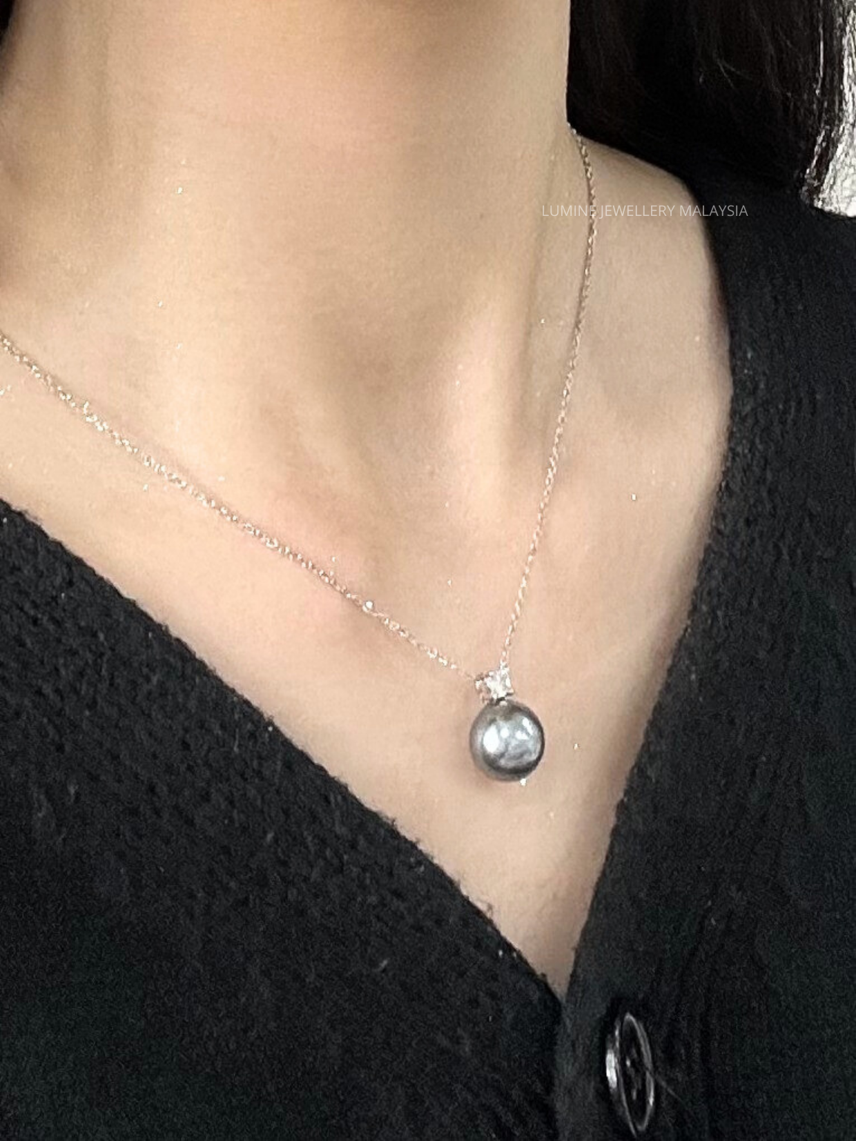 Black Pearl Necklace