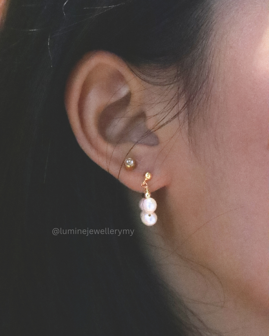 Vintage Pearl Charm Earrings