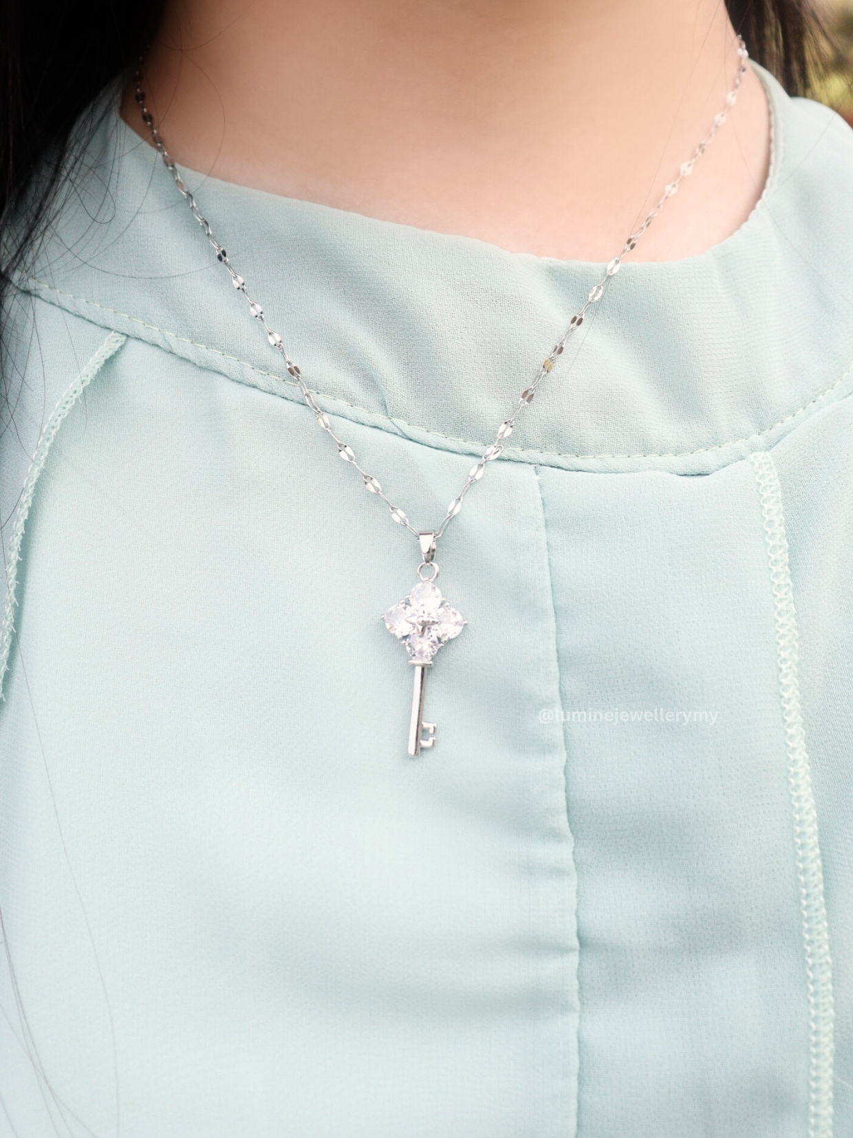 Lucky Clover Key Necklace
