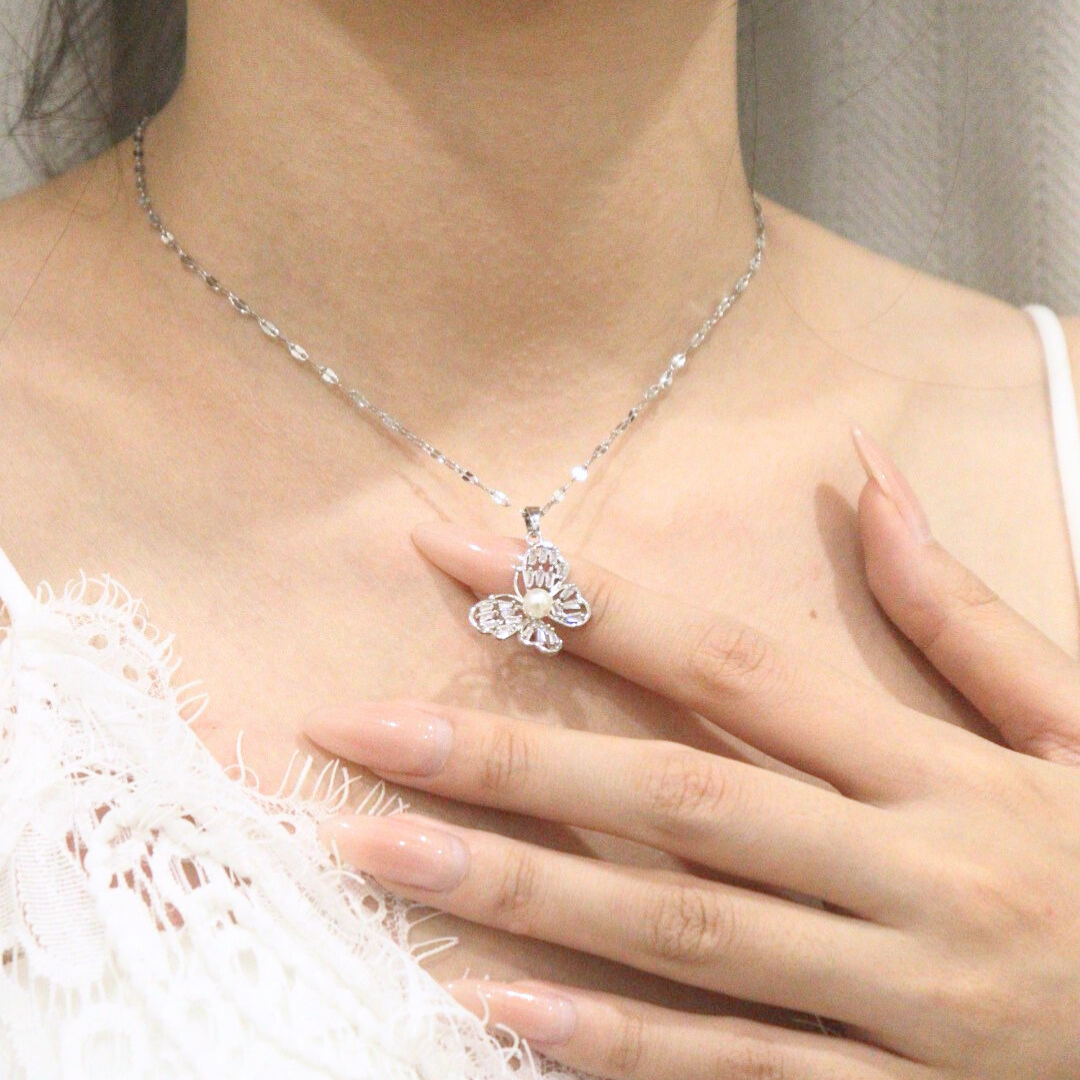Pearl Butterfly Necklace