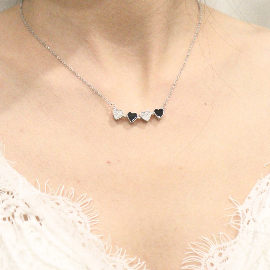 Love Shape Diamond Lucky Clover Necklace