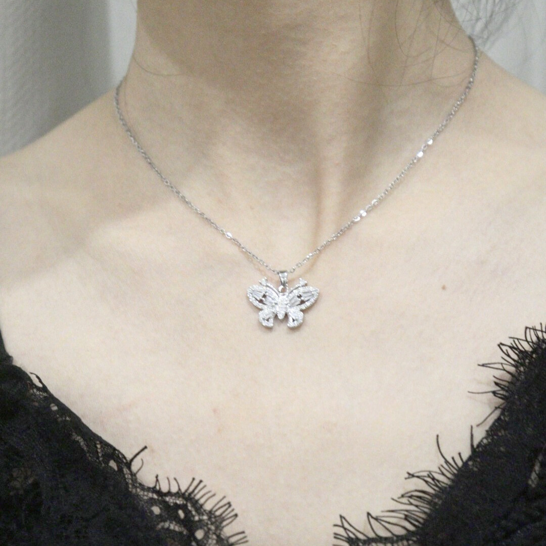 Diamond Butterfly Necklace II