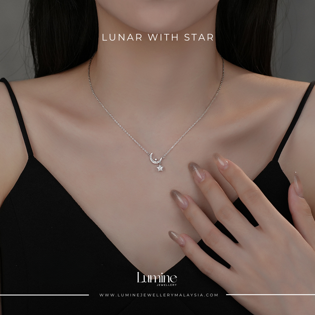 Lunar With Star Necklace