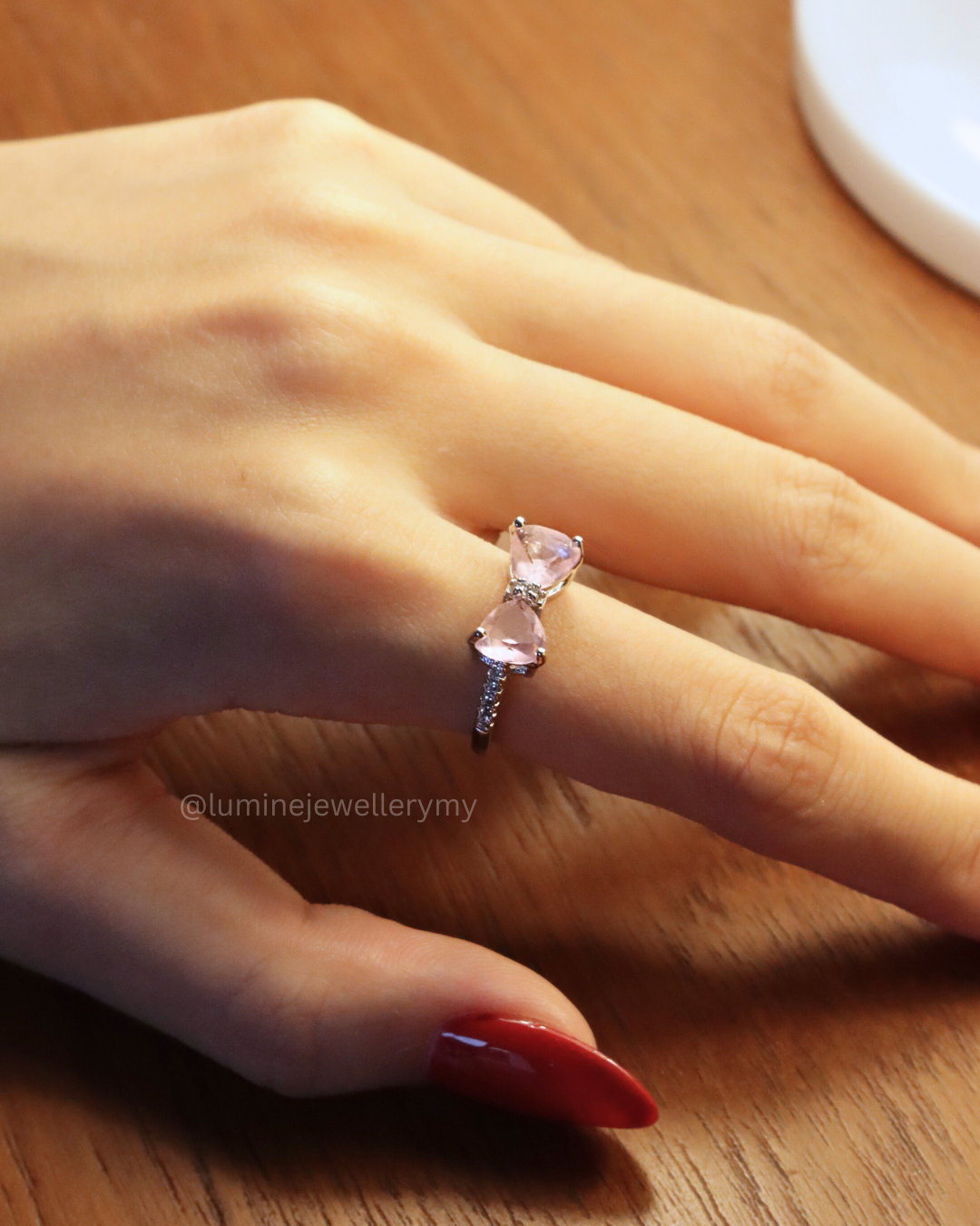 Pink Diamond Bow Ring
