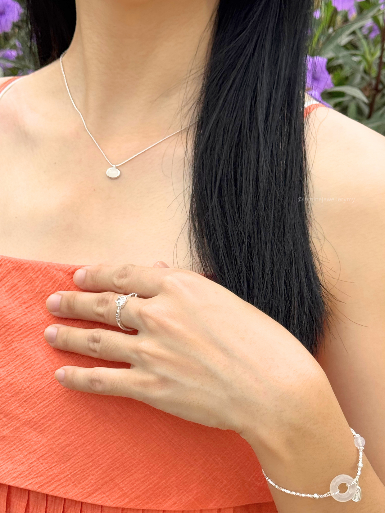 White Chalcedony Pendant