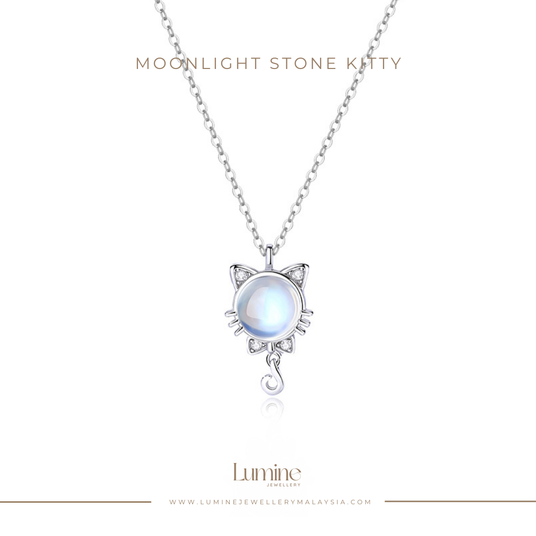 Moonlight Stone Kitty Necklace