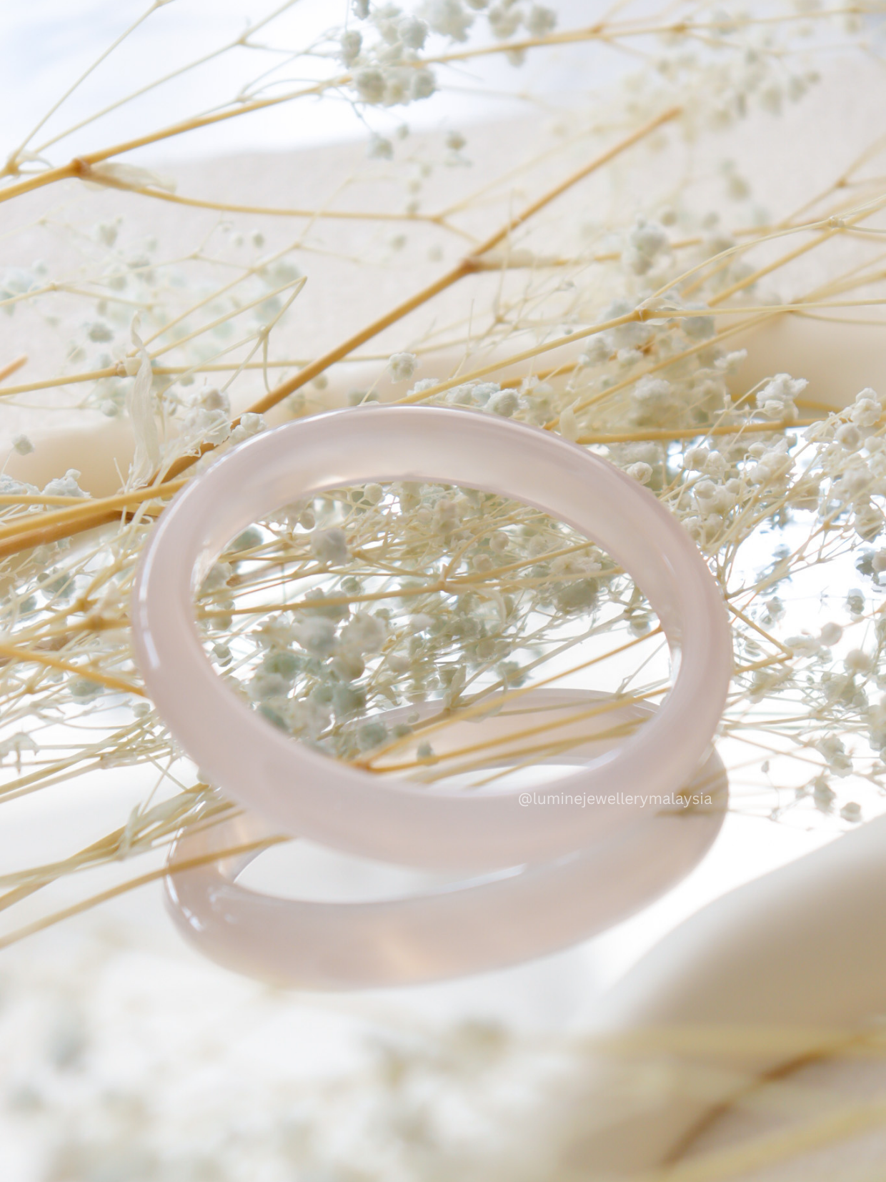 White Chalcedony Moonlight Bangle