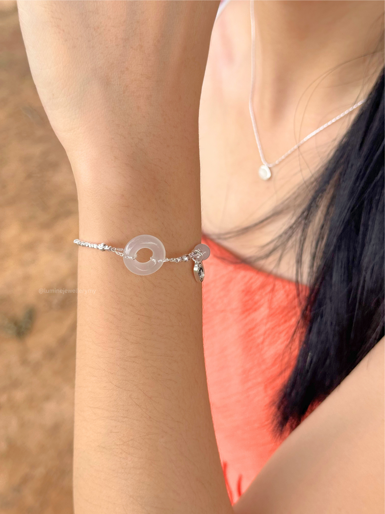 White Chalcedony Sparkle Bracelet