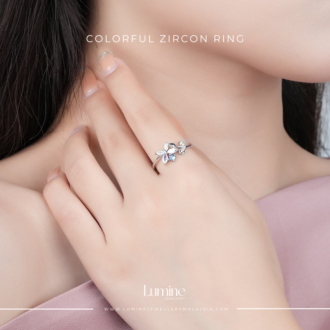 Colorful Zircon Ring