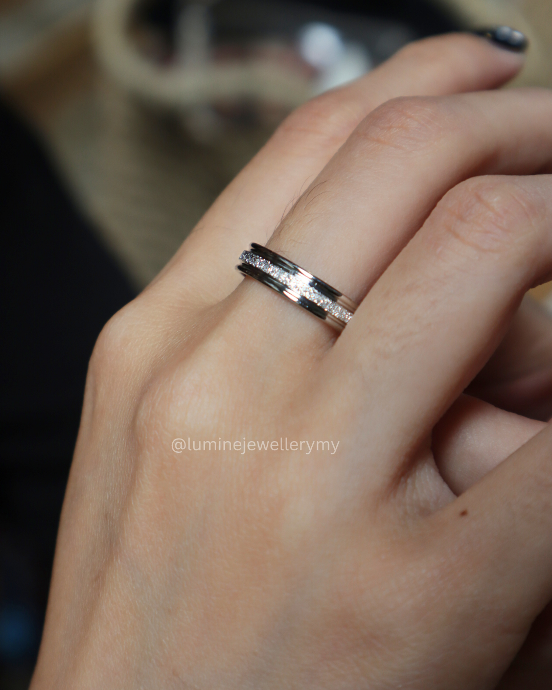 Silver Eternal Spark (Half Matte Design 4mm)