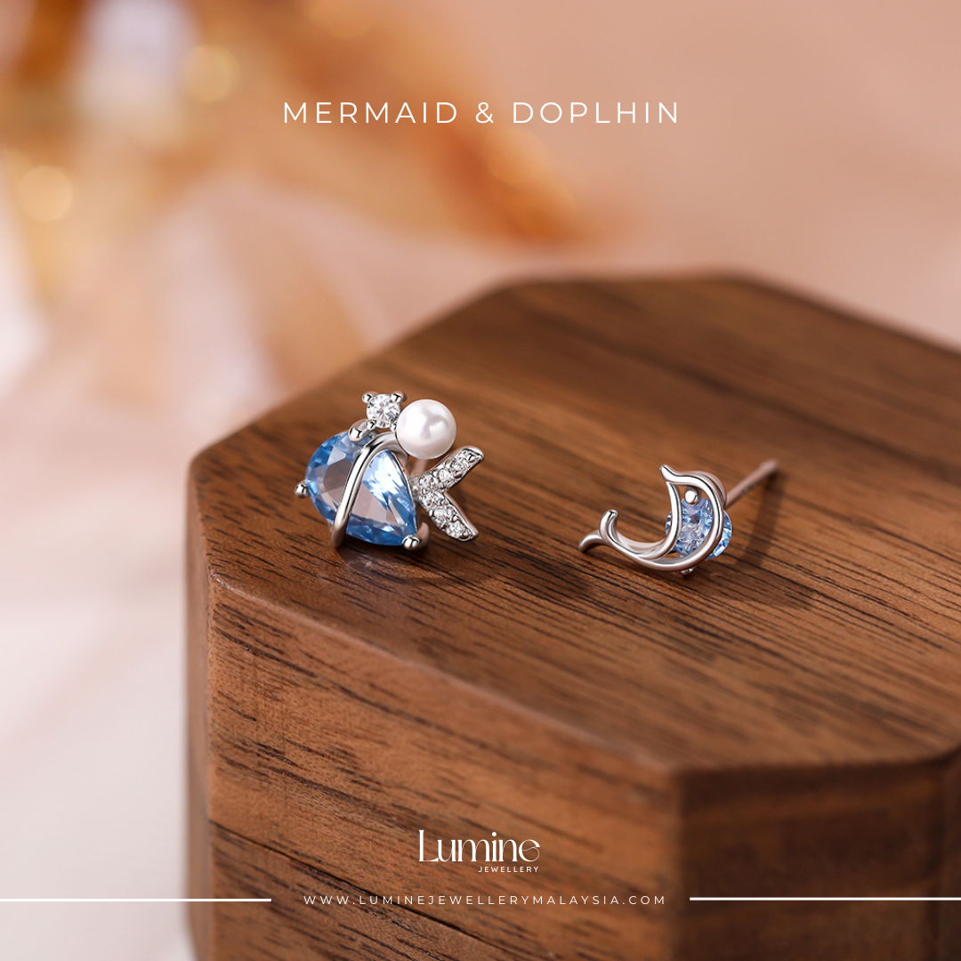 Mermaid & Dolphin Studs