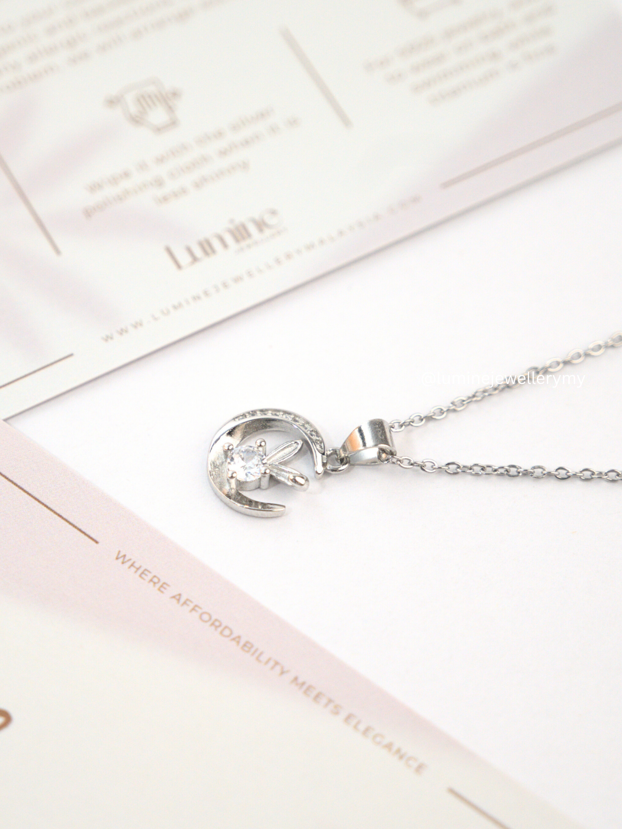 Luna Rabbit Diamond Necklace