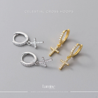 Celestial Cross Hoops