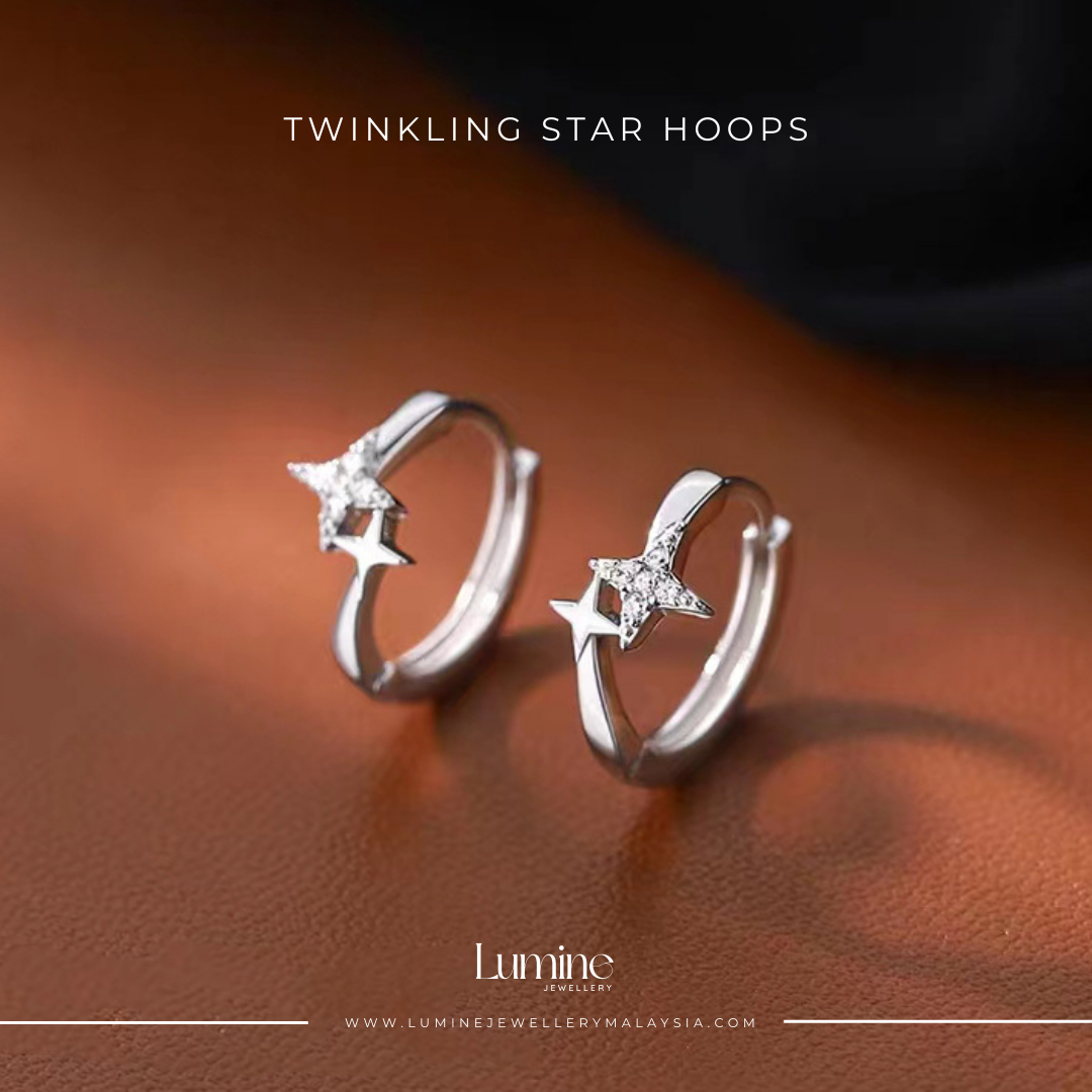 Twinkling Star Hoops