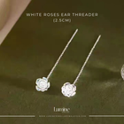White Roses Ear Threader