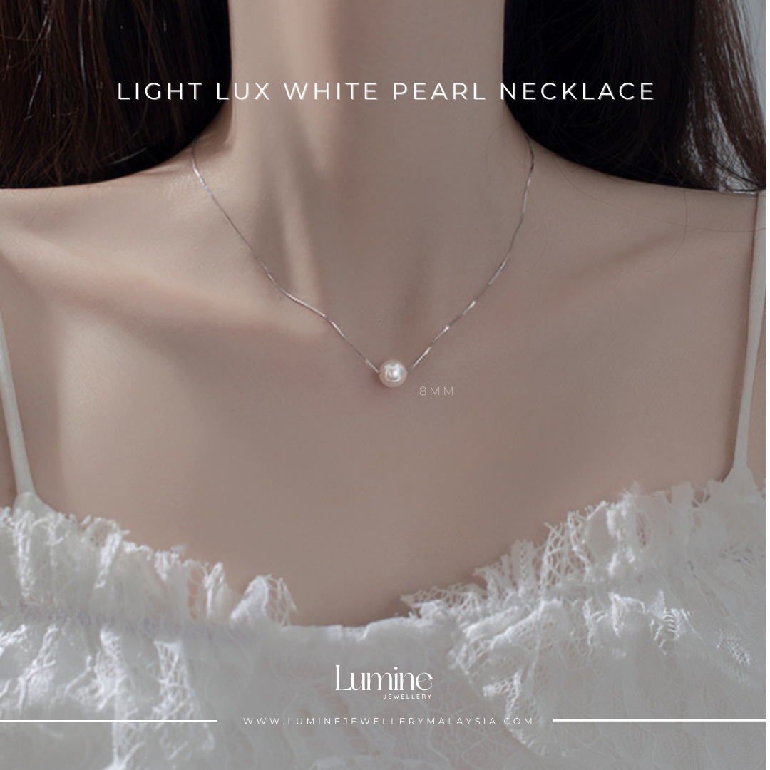 Light Lux White Pearl Necklace