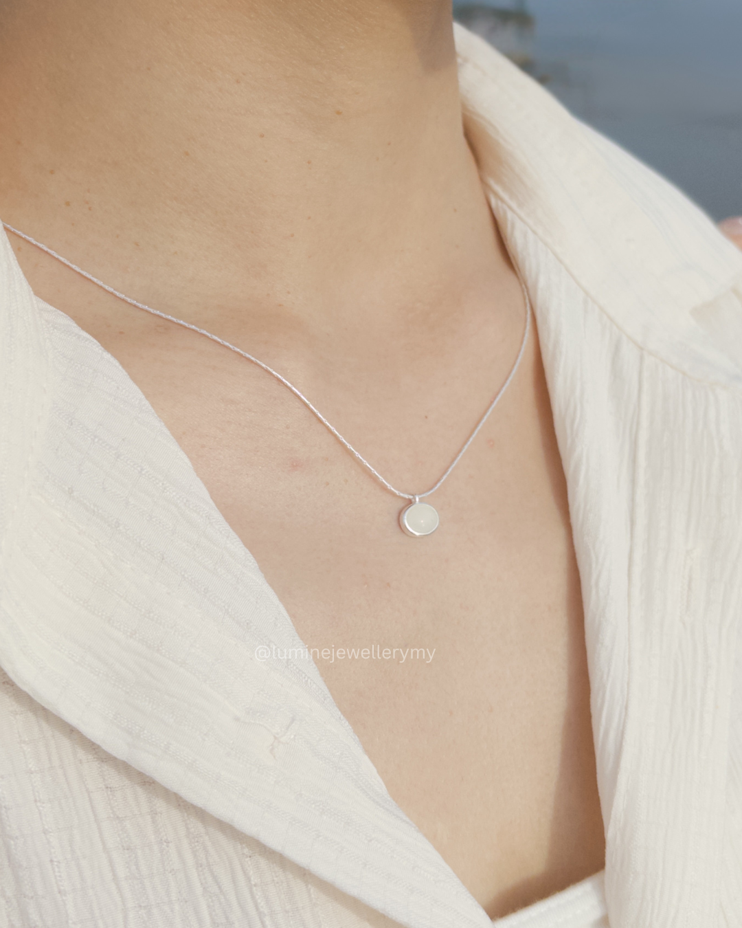 White Chalcedony Pendant