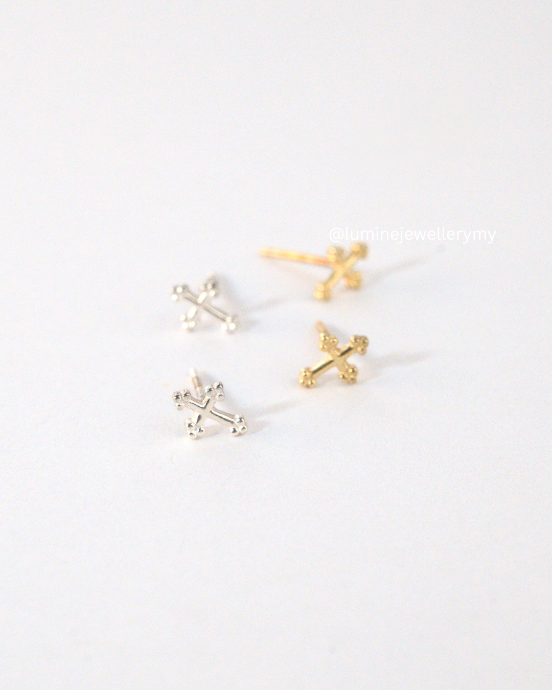 Tiny Cross Studs