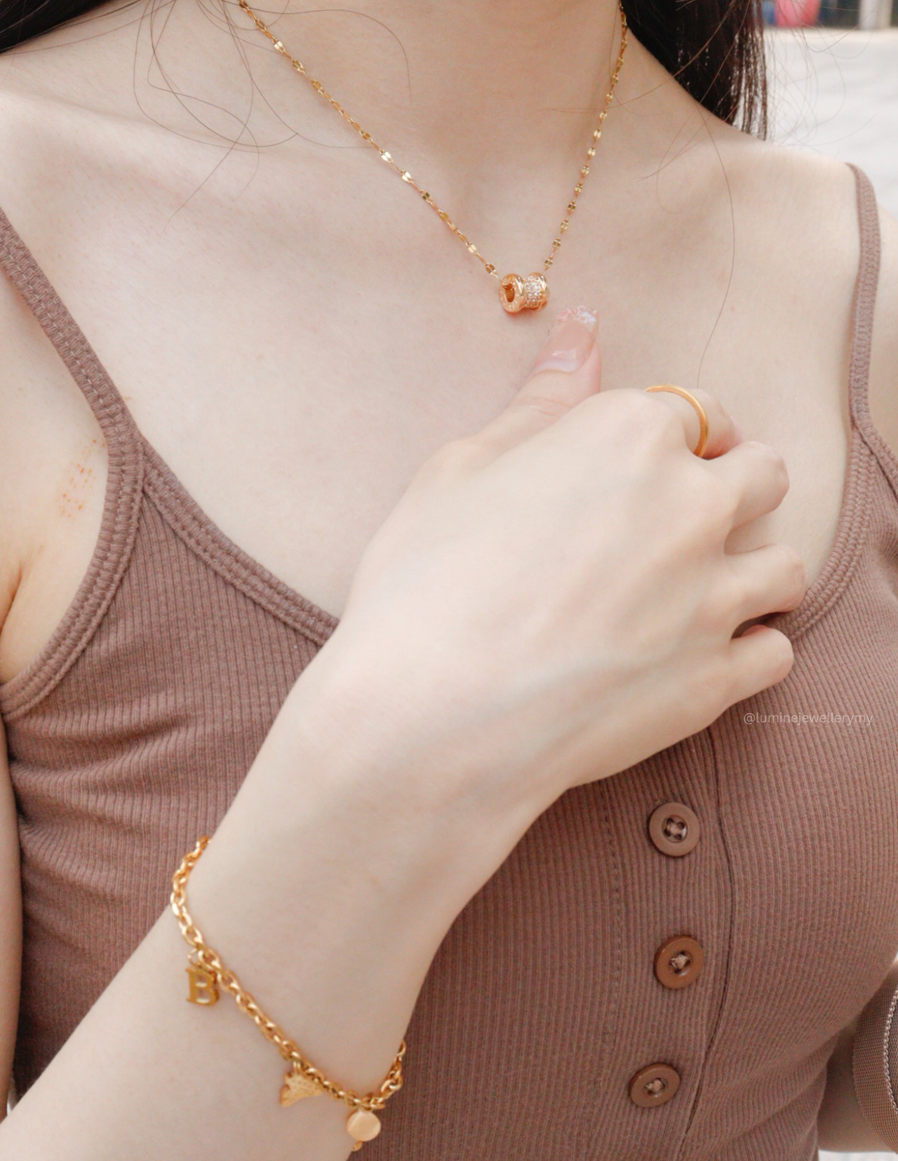 Gold Diamond Quetzaly Necklace