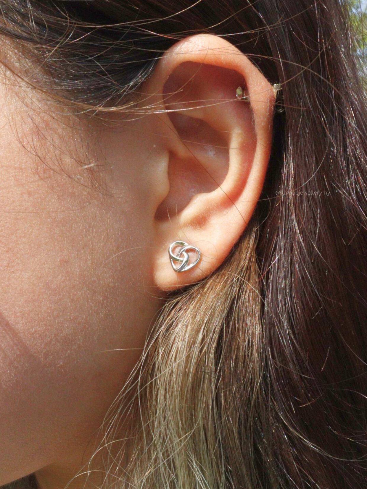 Heart-to-Heart Stud Earrings