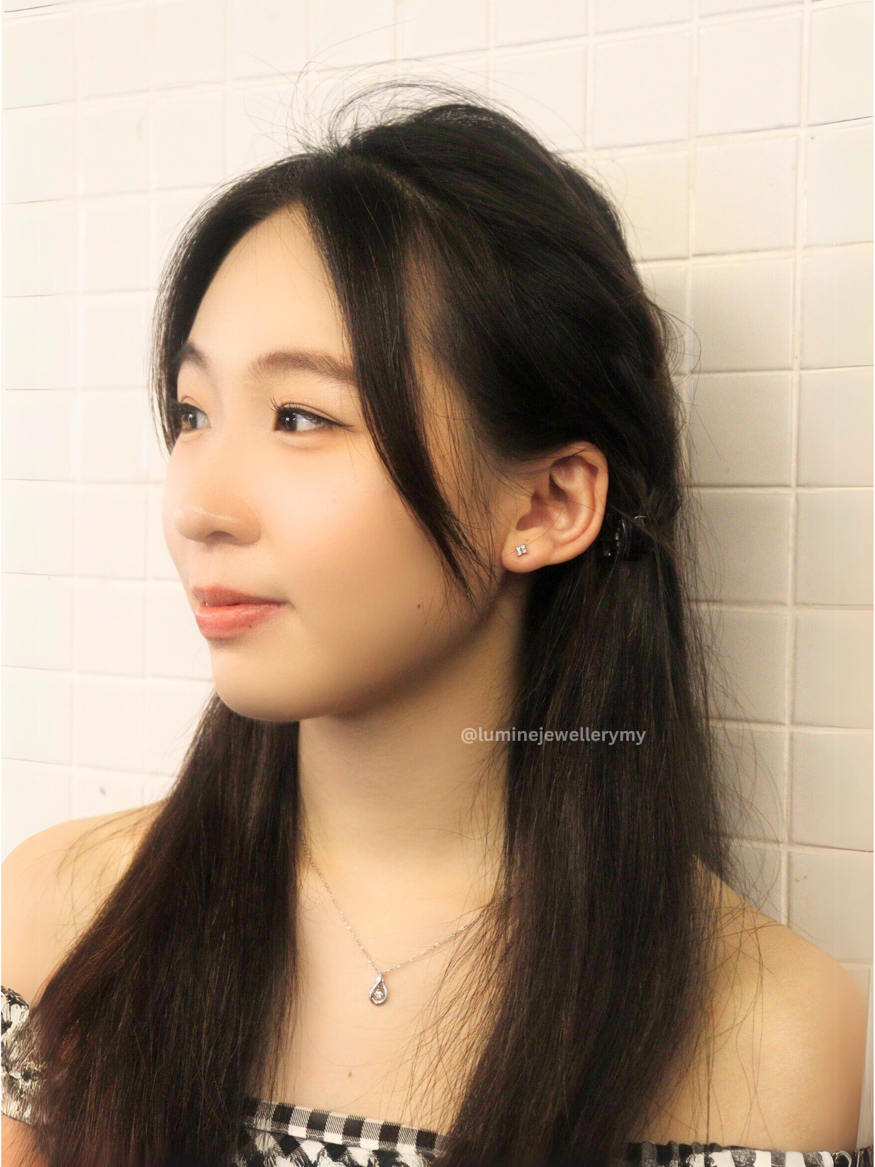 Diamond Lucky Clover Stud