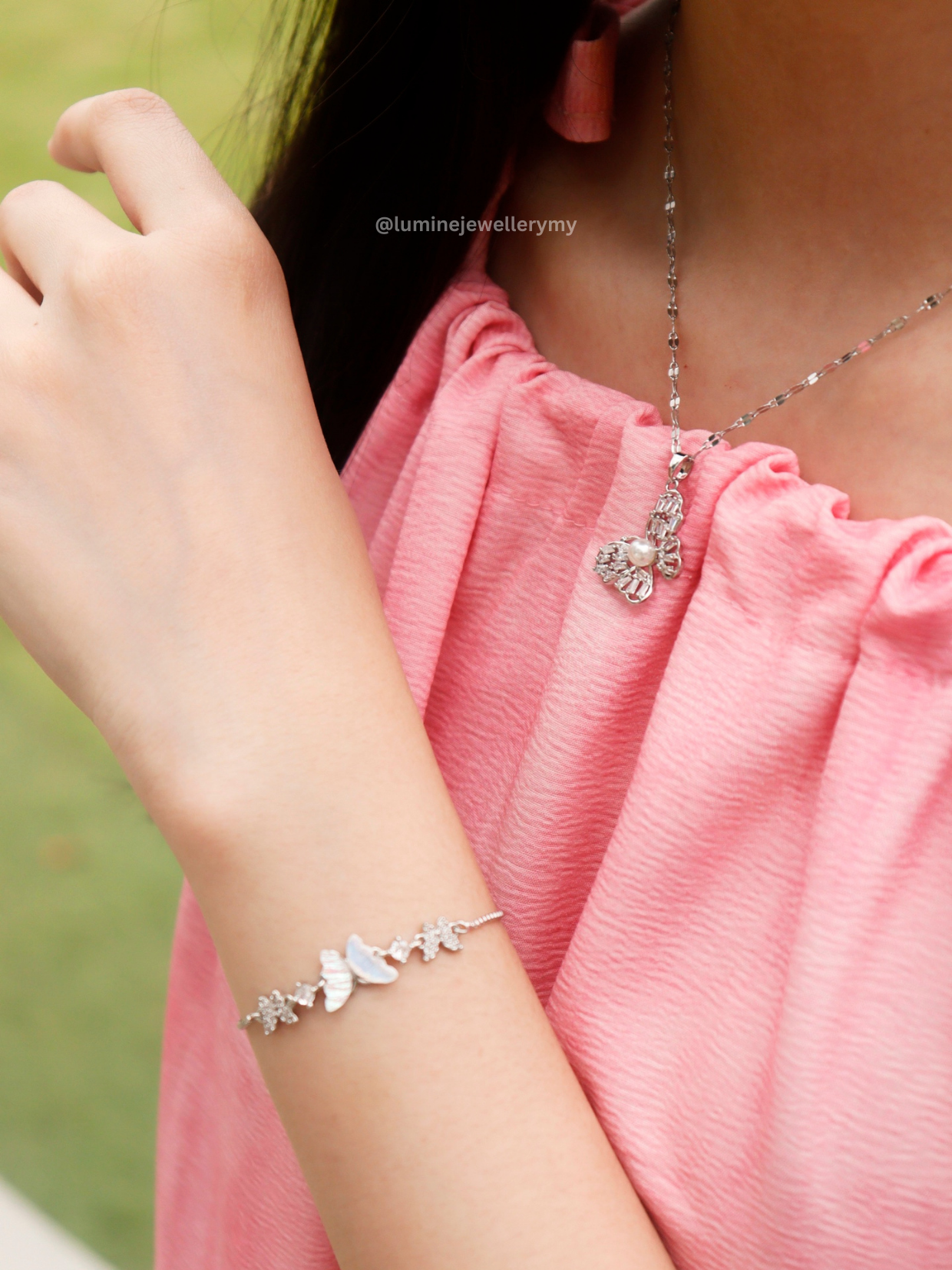 Pearl Butterfly Necklace