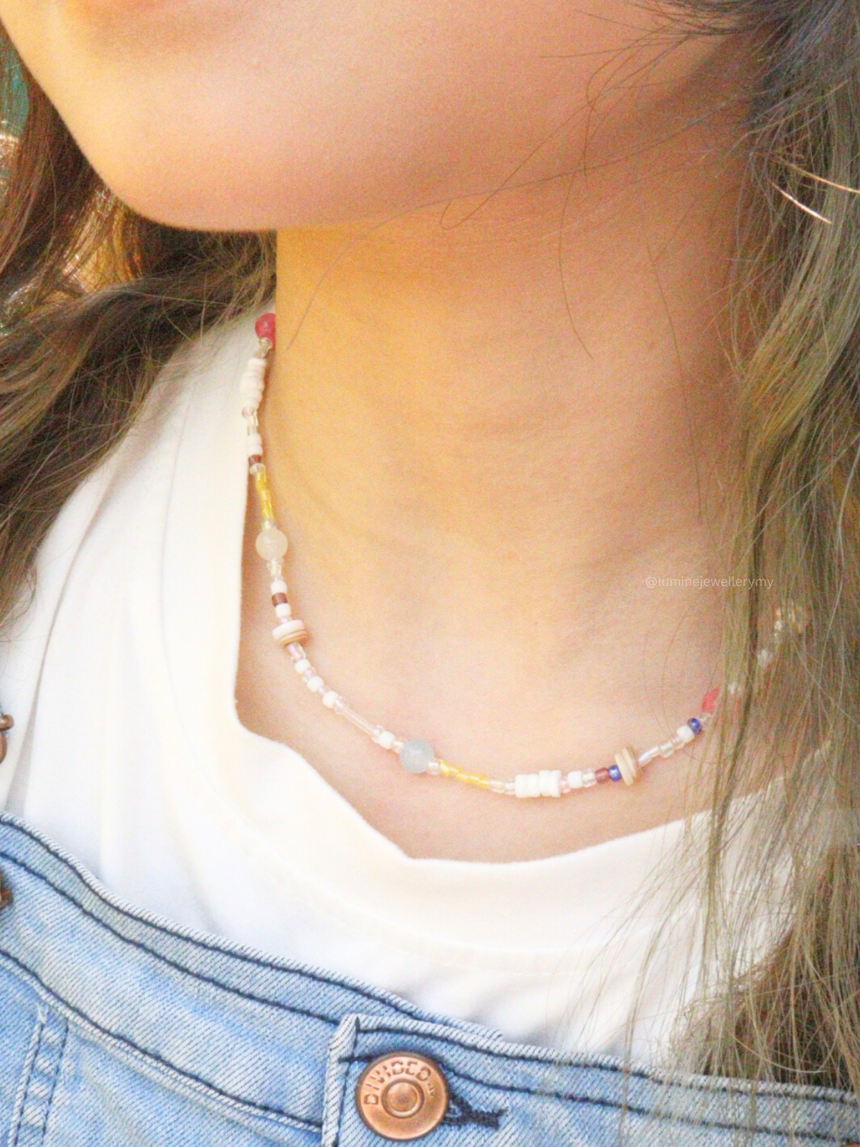Vibrant Dopamine Color Bead Necklace