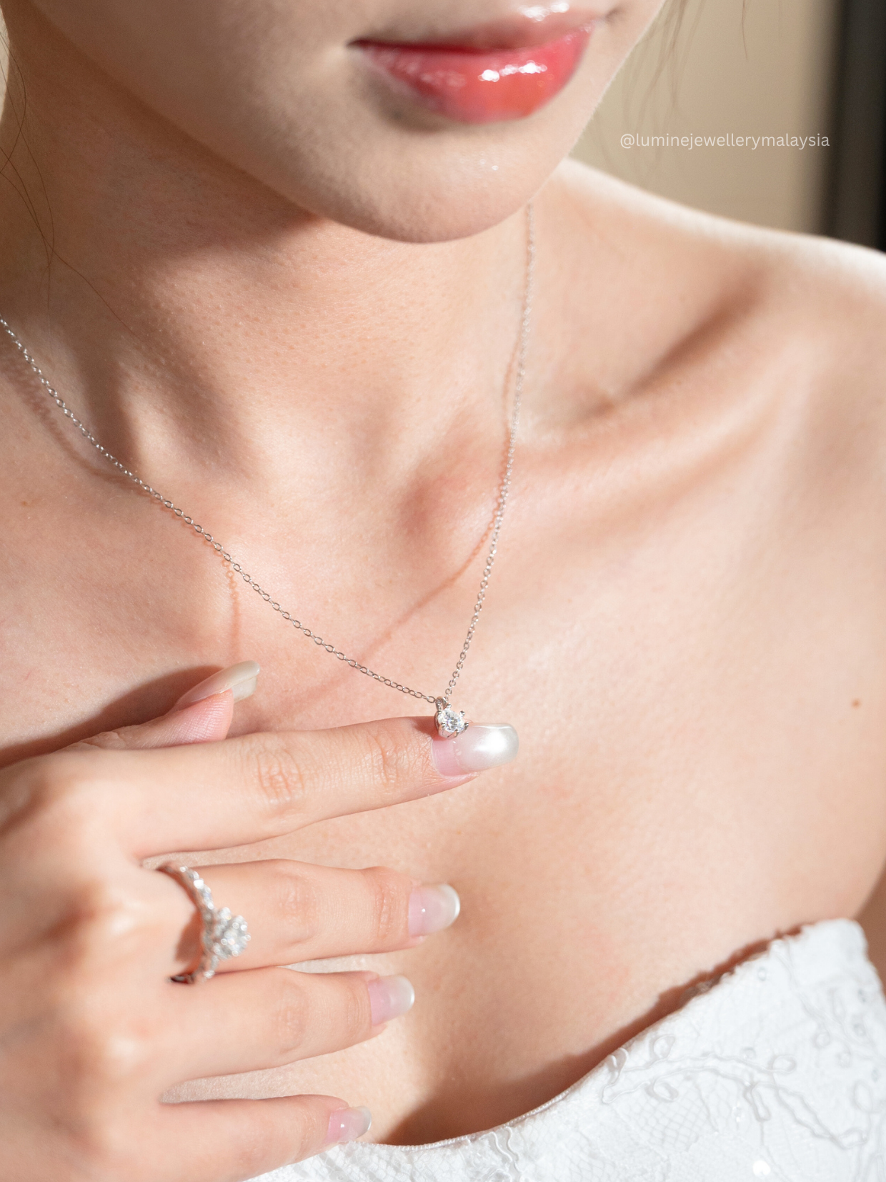 Classic Six Prong Moissanite Necklace with Cert (GRA Certified Moissanite | S925)