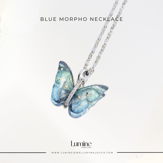 Blue Morpho Necklace