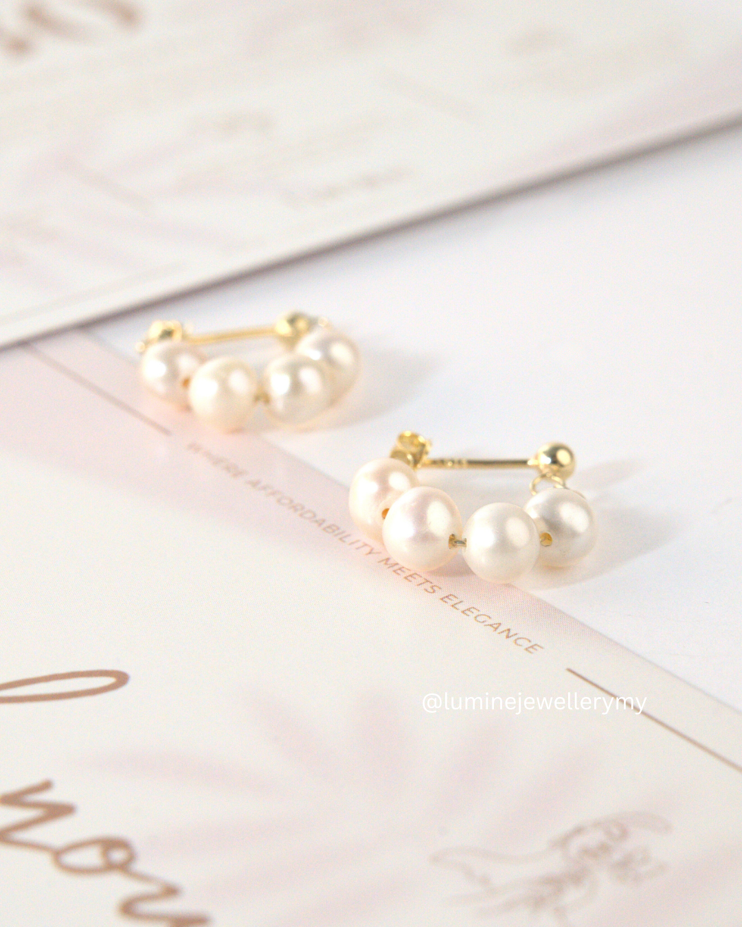 Vintage Pearl Charm Earrings