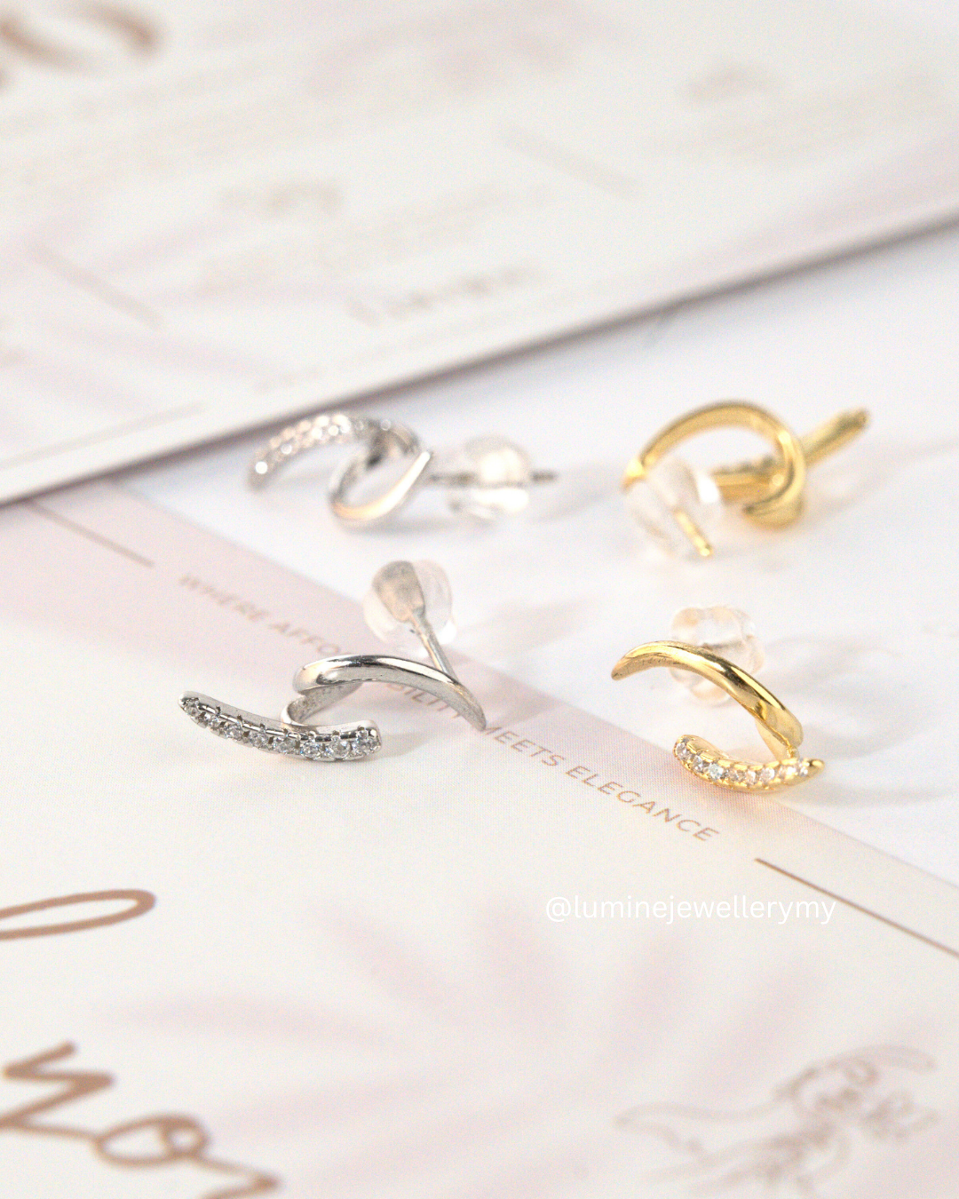 Lunar Curve Studs