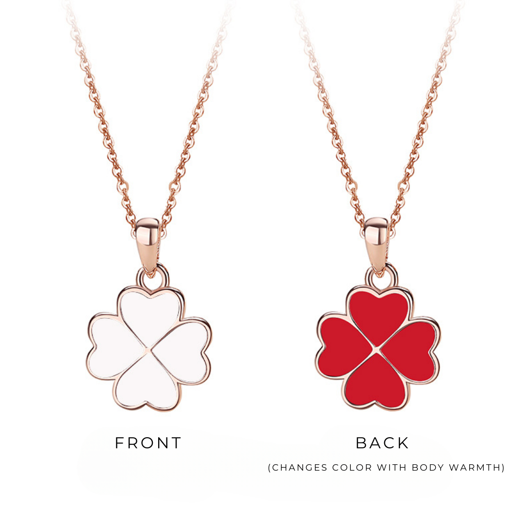 Heart Shape Lucky Clover Necklace