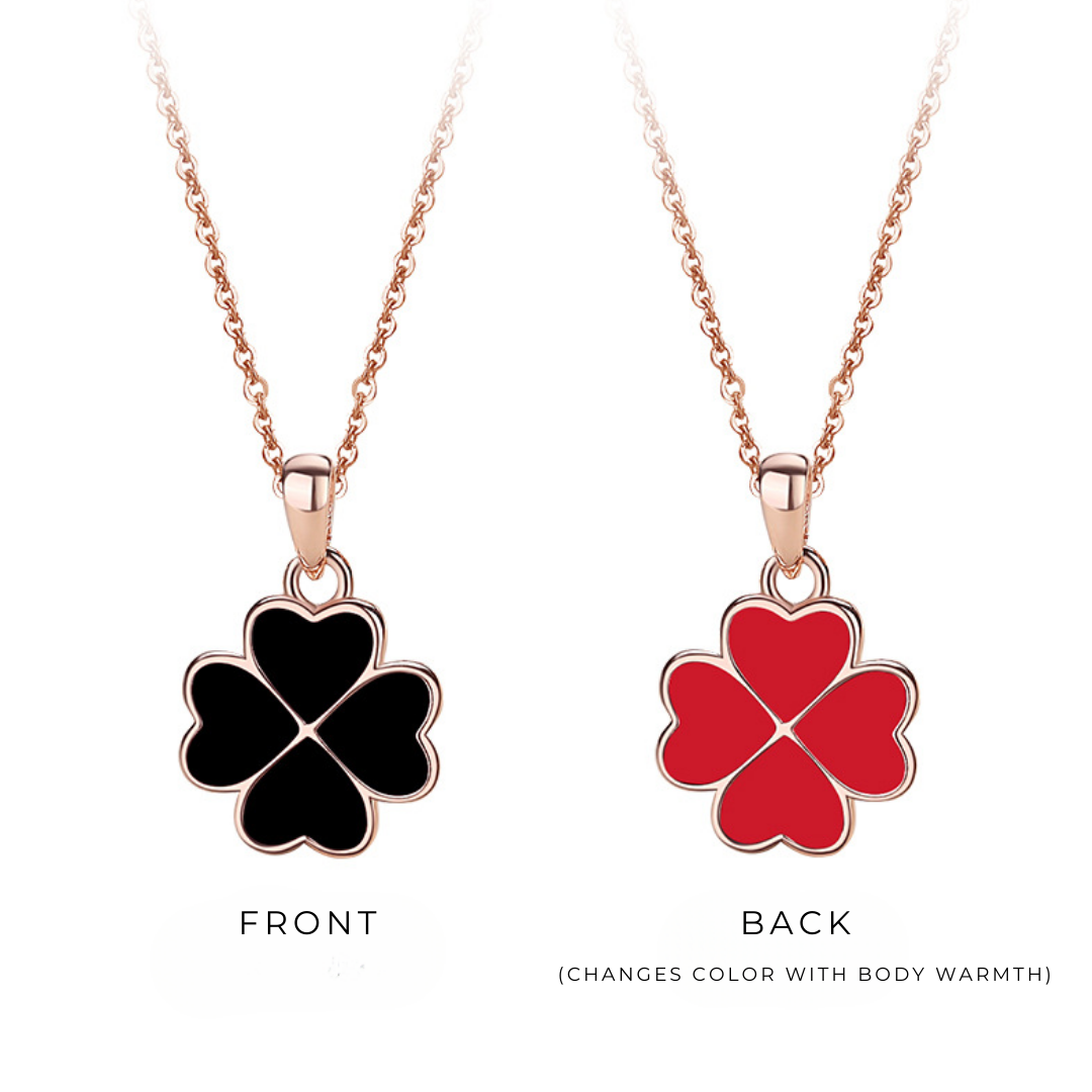 Heart Shape Lucky Clover Necklace