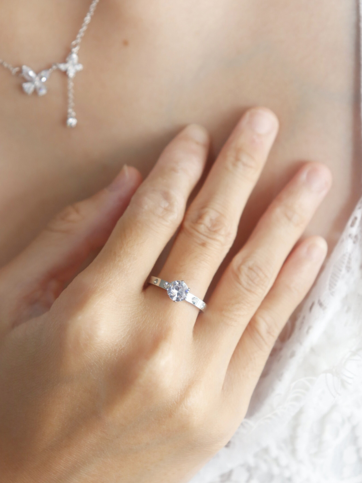 Silver Eternal Diamond Ring