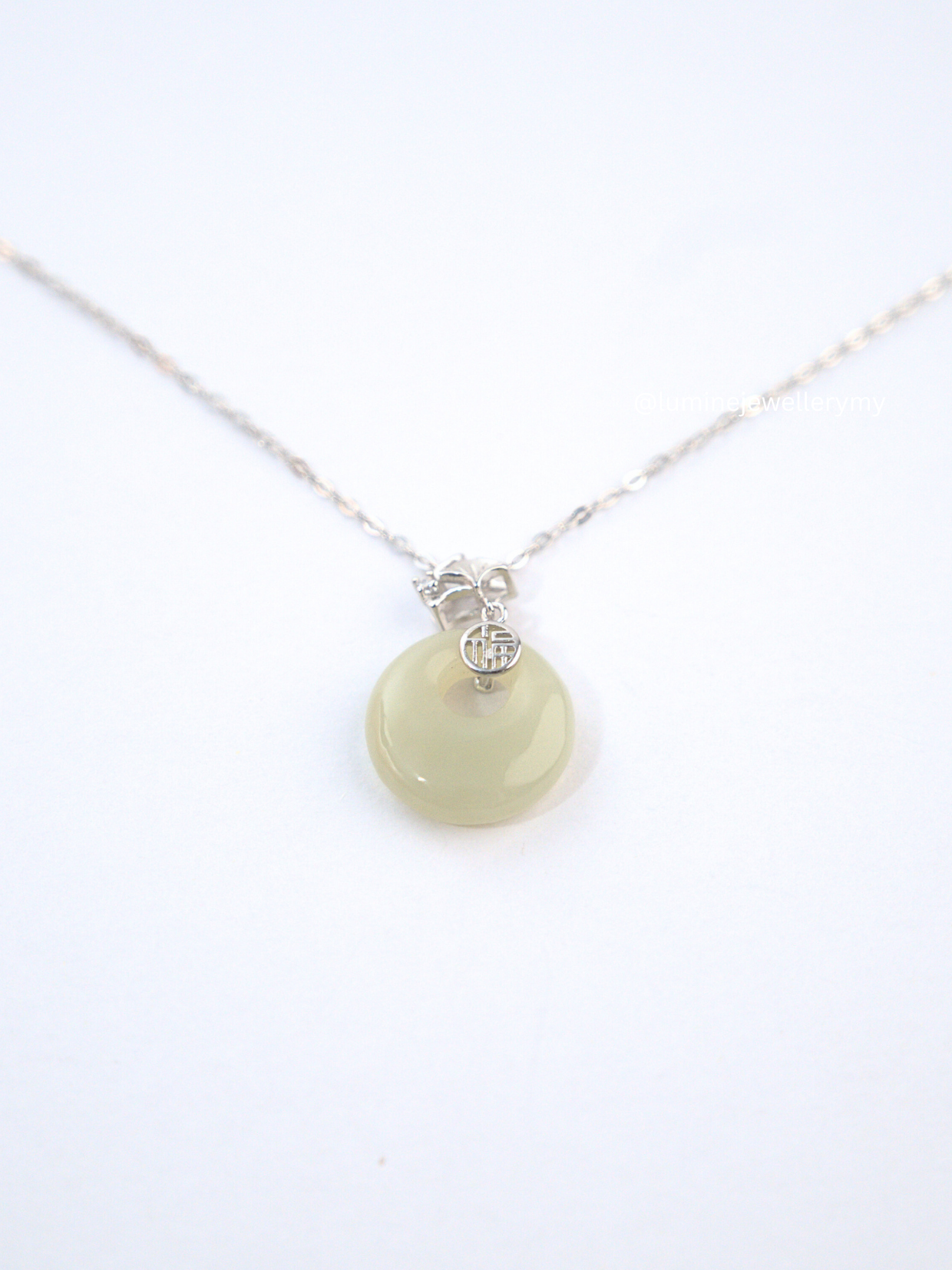 Nephrite Ginkgo Fortune Necklace