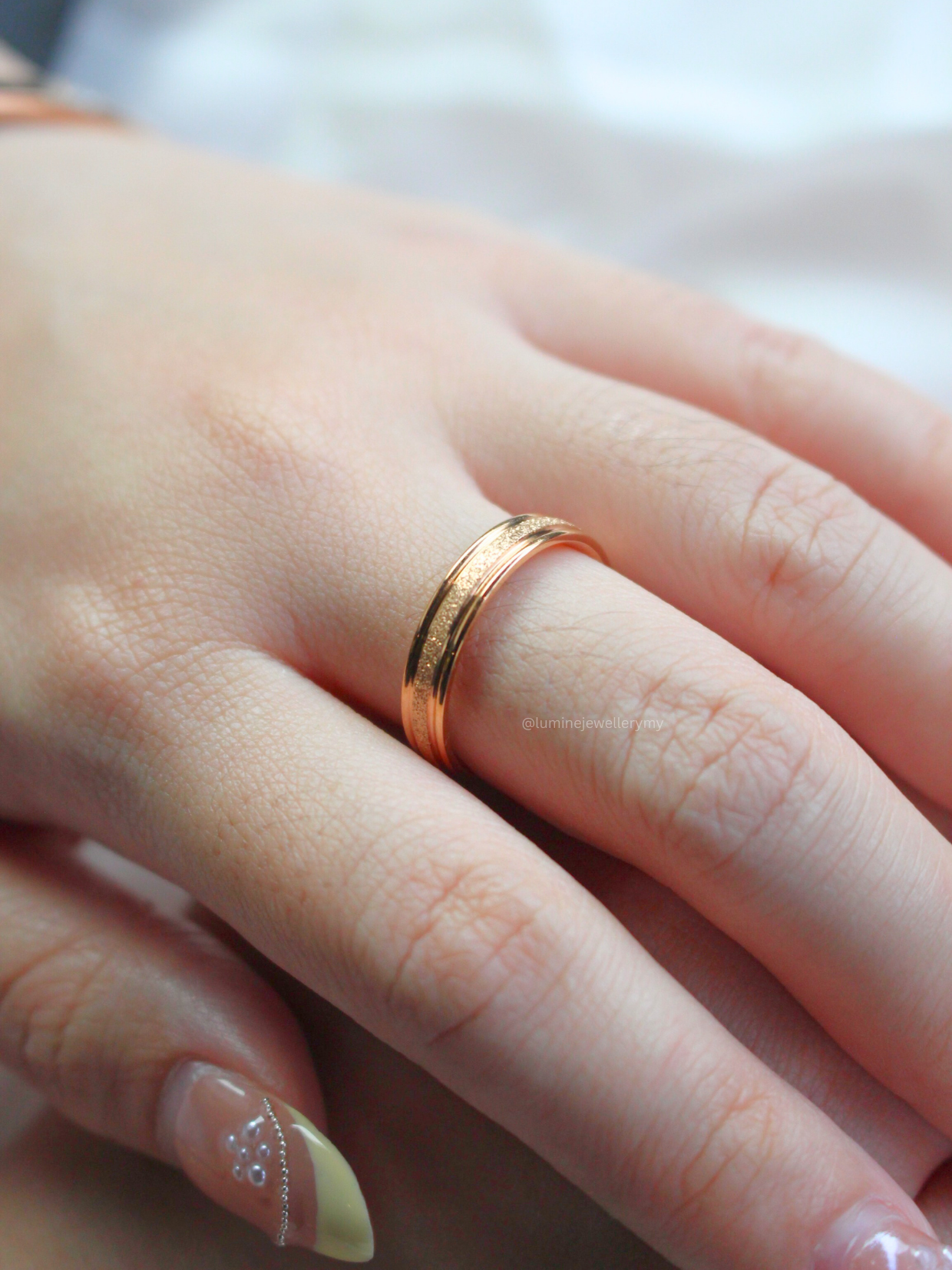 Rose Gold Eternal Spark (Half Matte Design 4mm)