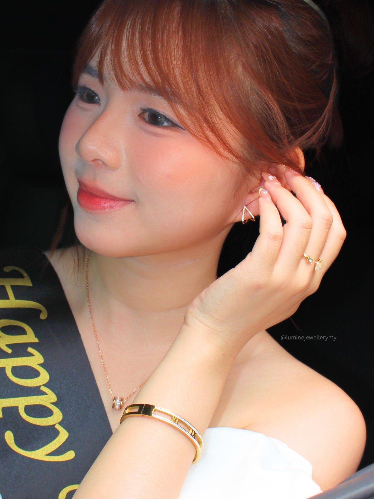 Dainty Diamond Heart Stud