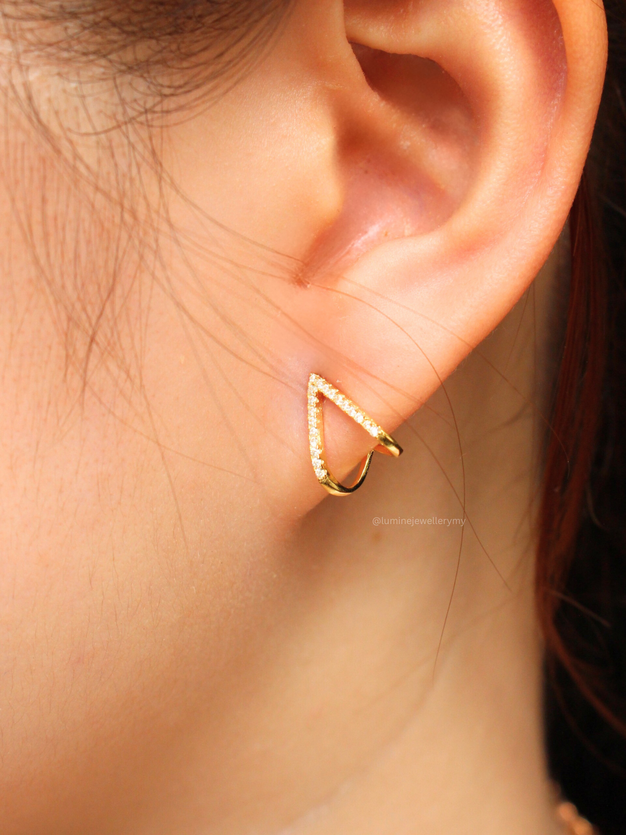Dainty Diamond Heart Stud