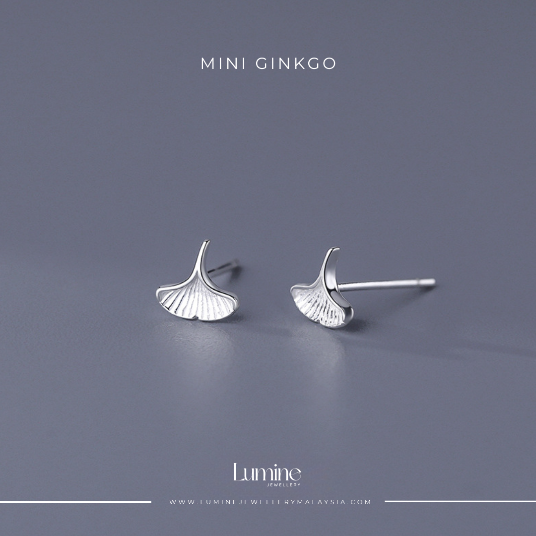 Mini Ginkgo Studs