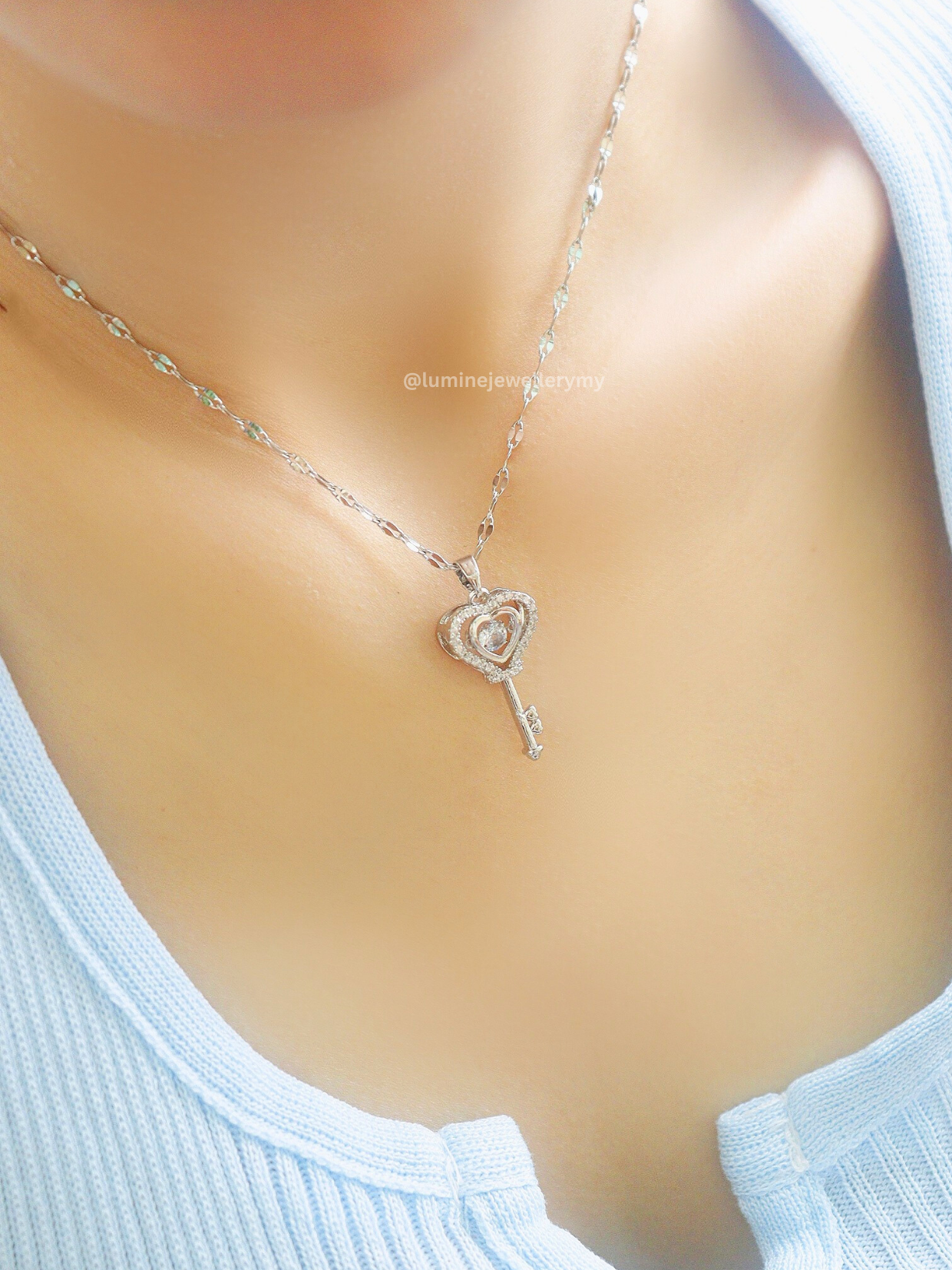 Heart Key Necklace