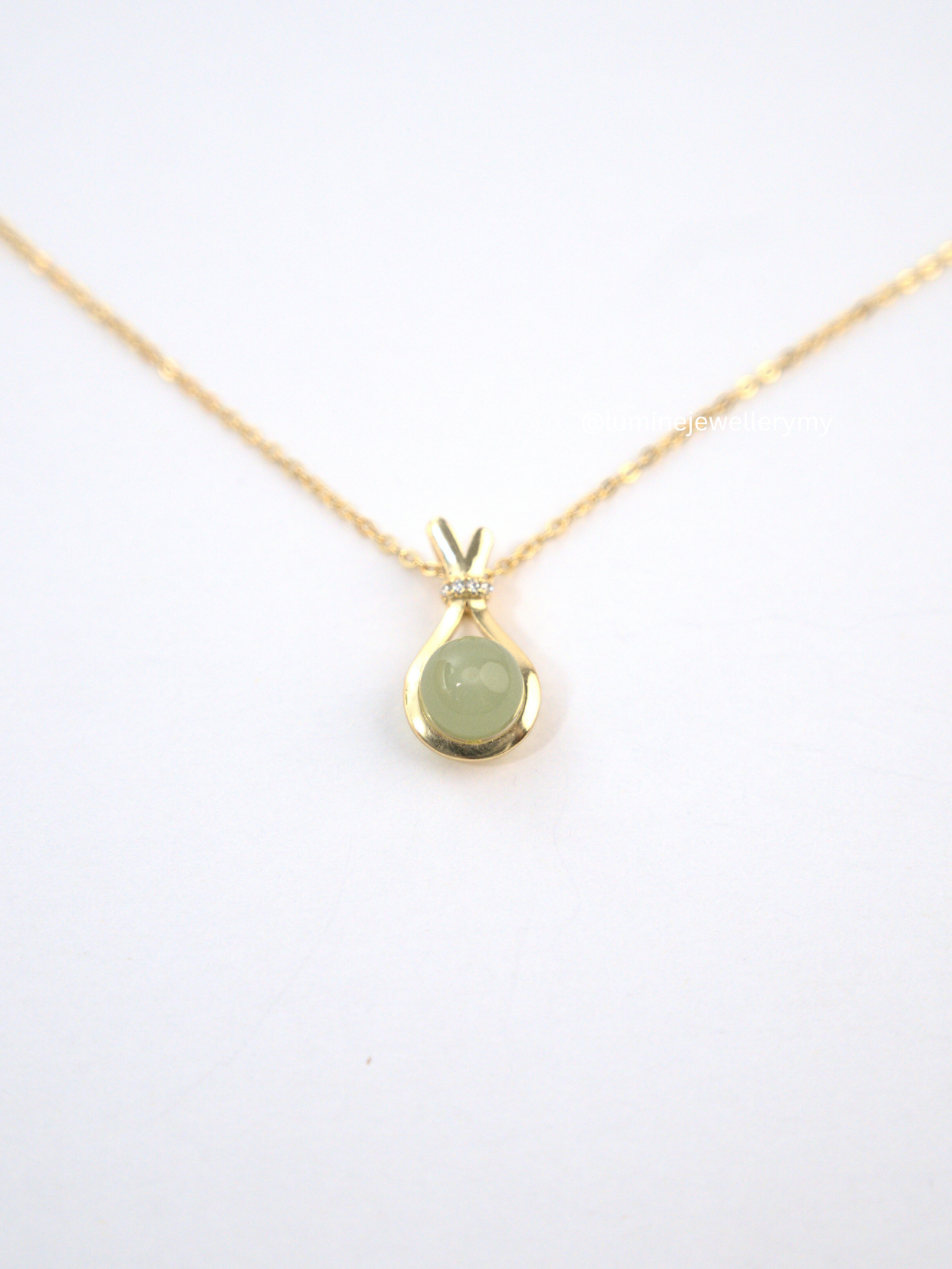 Nephrite Fortune Pouch Necklace