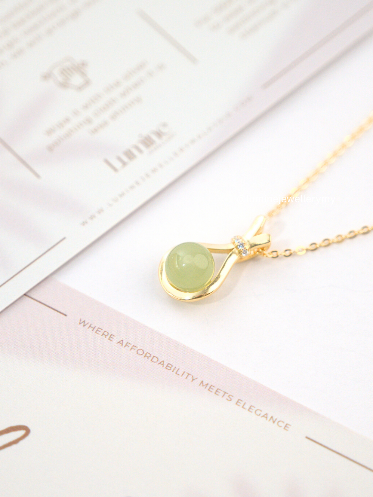 Nephrite Fortune Pouch Necklace