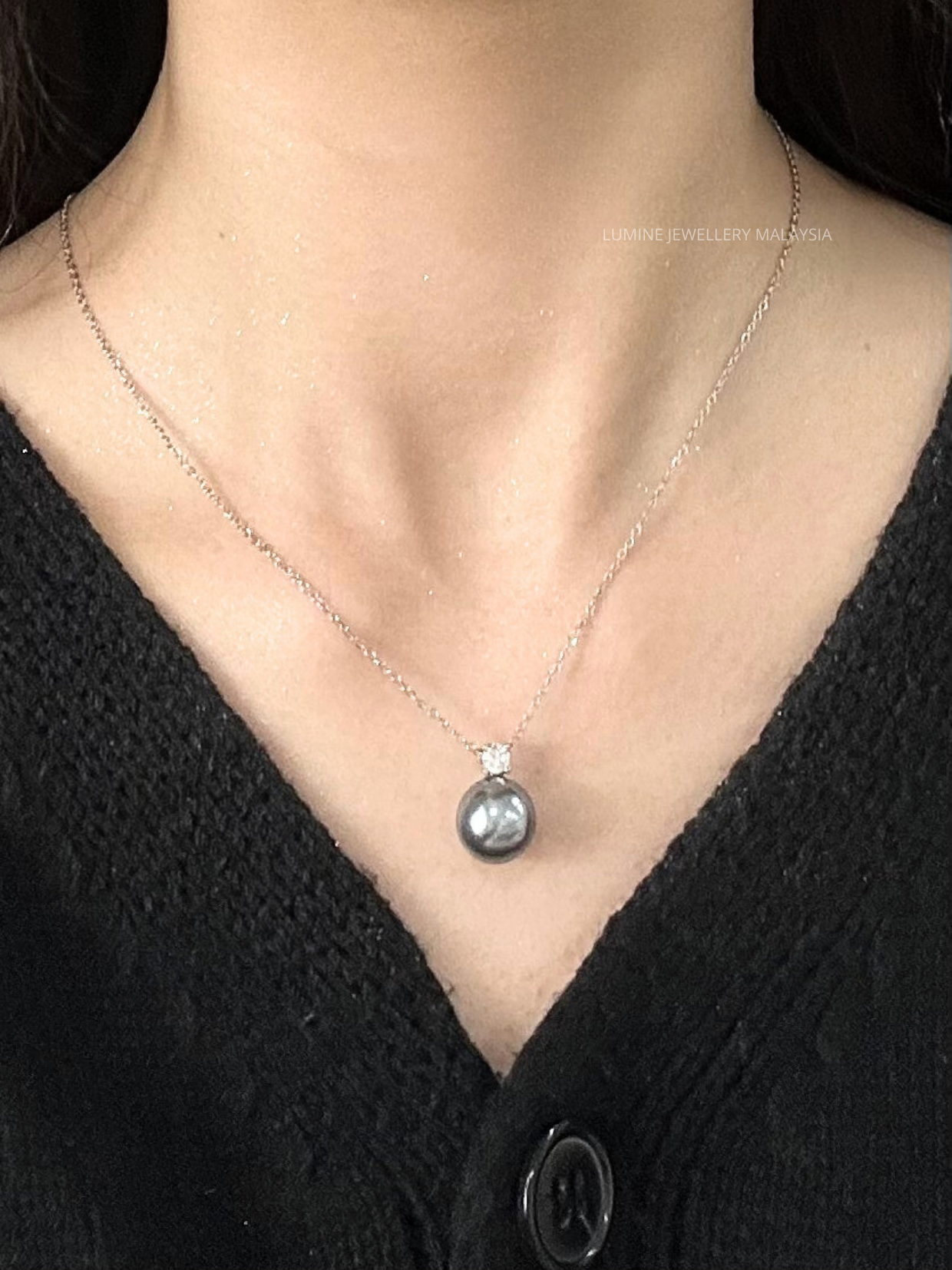 Black Pearl Necklace