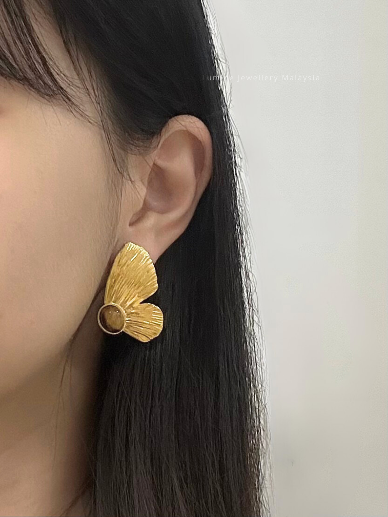 Amber Butterfly Earring