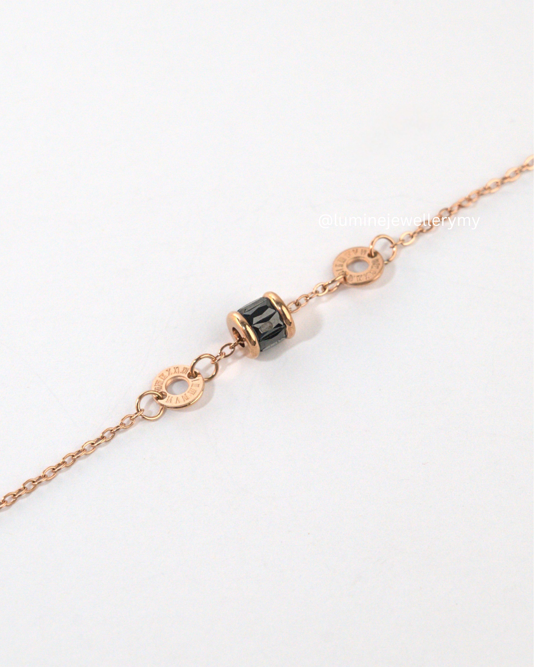 Black Elegant Cylinder Bracelet