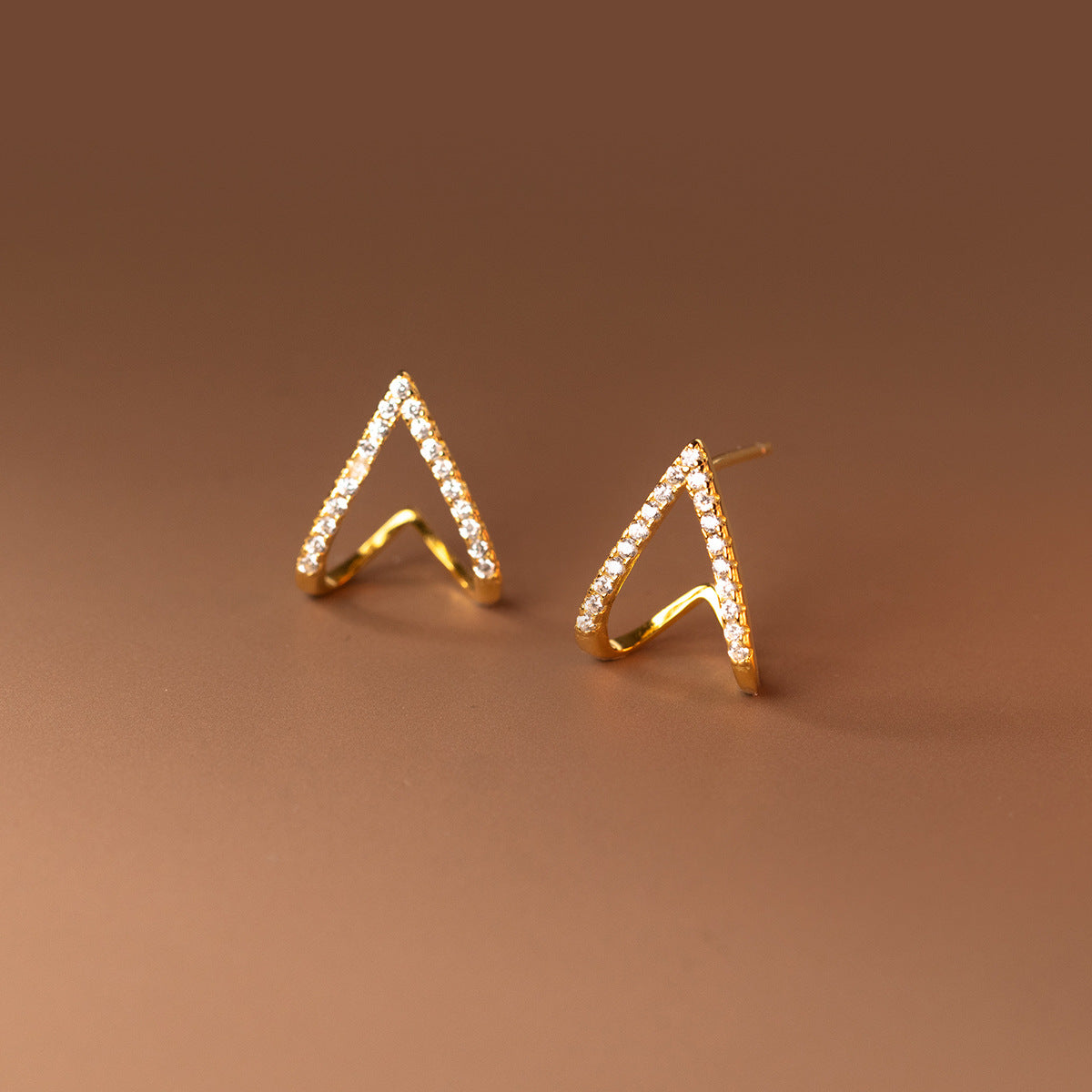Dainty Diamond Heart Stud